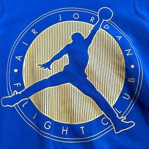 Air Jordan Size L Flight Club Crewneck Blue/Yellow